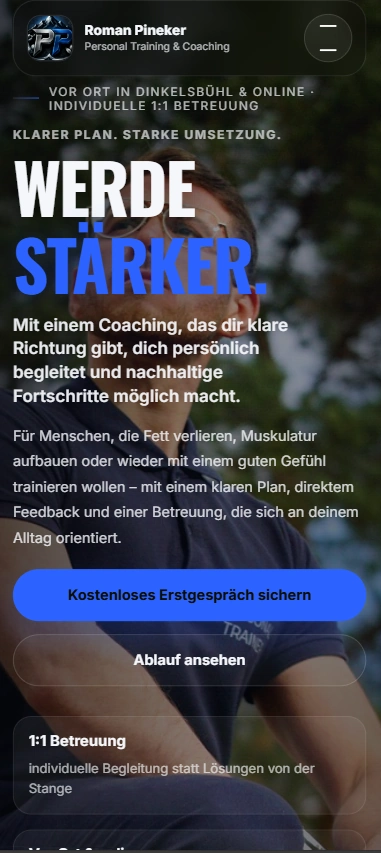 Roman Pineker Mobile Website